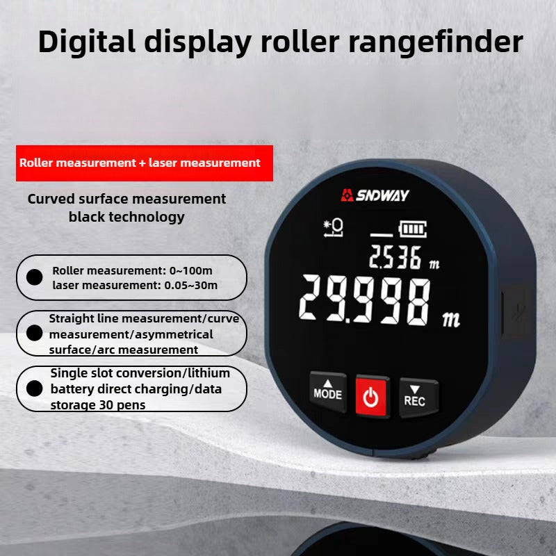 Curved/Circular/Arc Measurement Instrument Roller Distance Meter Laser ...