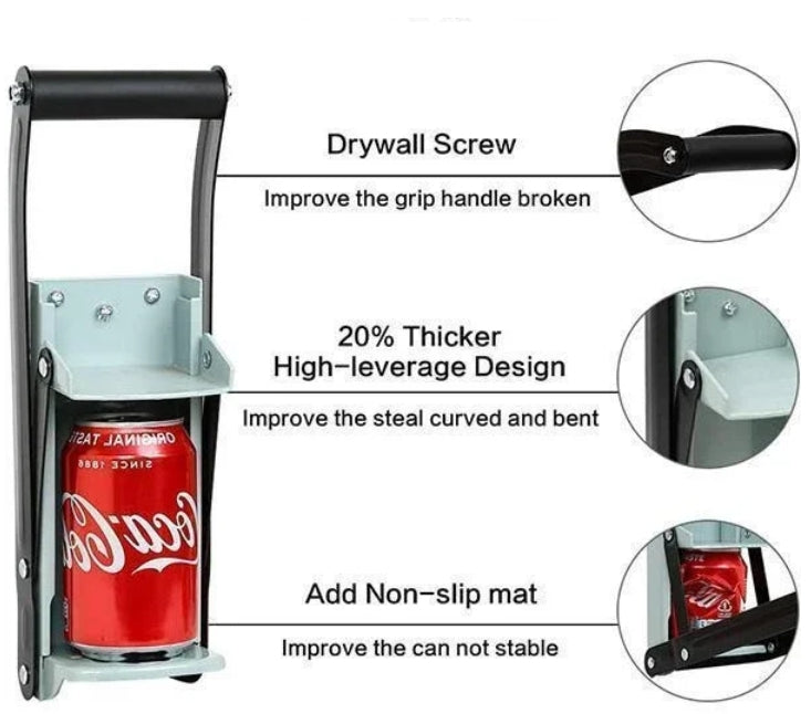 16 Ounce Can Compressor Hand Pull Coke Can Beer Can Compressor – dinoinbox