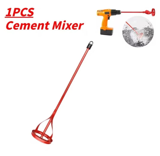 Hexagon Shaft Plaster Paint Mixer Mixing Paddle Rod Electric Drill Con ...