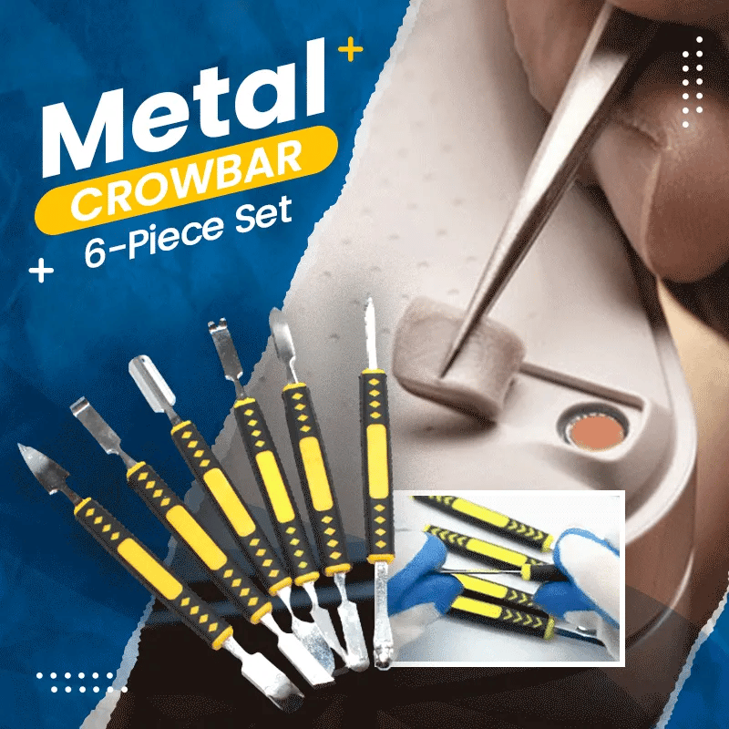 6Pcs Metal Crowbar Professional Opening Pry Repair Tools Flathead Bars Flat Spudger Mobile Phone Dismantling Electronic Device