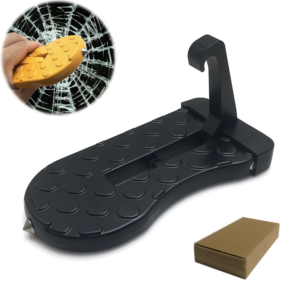 Universal Car Door Step Stand Pedal Foldable Top Roof Rack Step Ladder Doorstep Door Latch Feet to Rooftop for Car SUV Truck