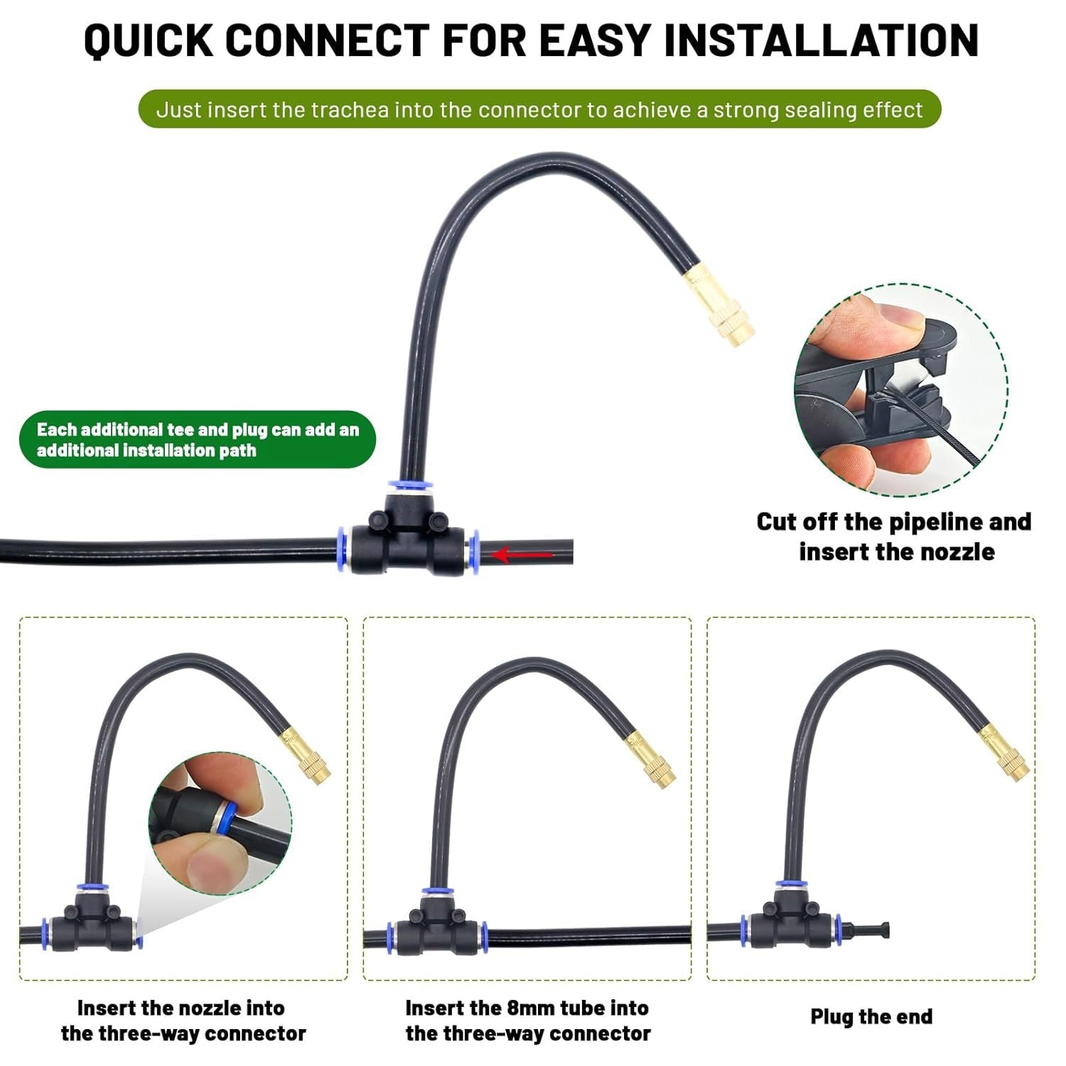 5M-20M Drip Irrigation Kit 360° Curved Garden Automatic Irrigation Sys ...