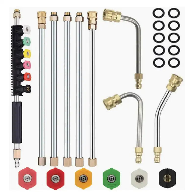 Car Wash Extension Pole High-Pressure Spray Gun Nozzle with 1/4" Connection Roof Cleaner Extension Foam Gun For Gutter & Roof Drainage & Walls Cleaning