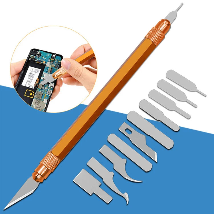 12 IN 1 IC Chip Repair Thin Blade Tools Set CPU Edge Removal Scraper R ...