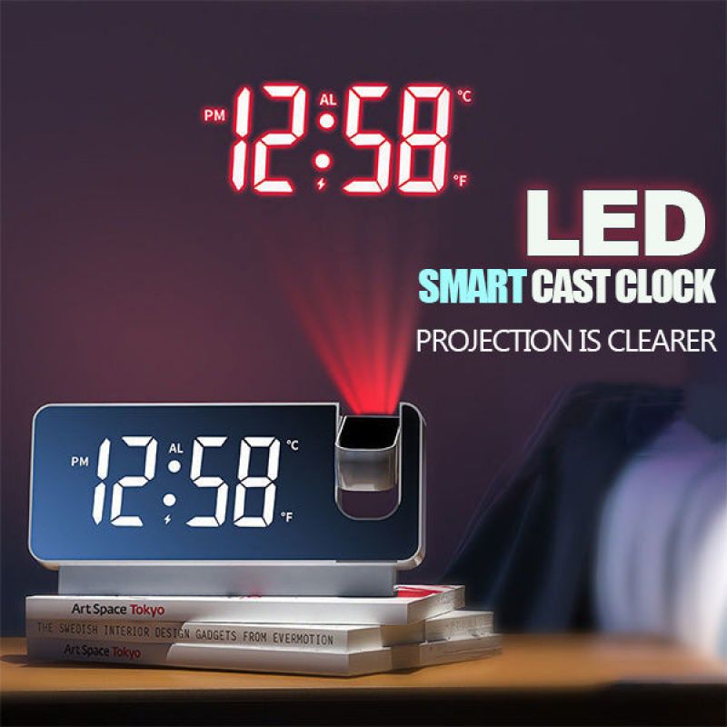 Digital Smart Clock Smart Digital Projection Clock Smart LED Clock Bedside Digital Alarm C ...