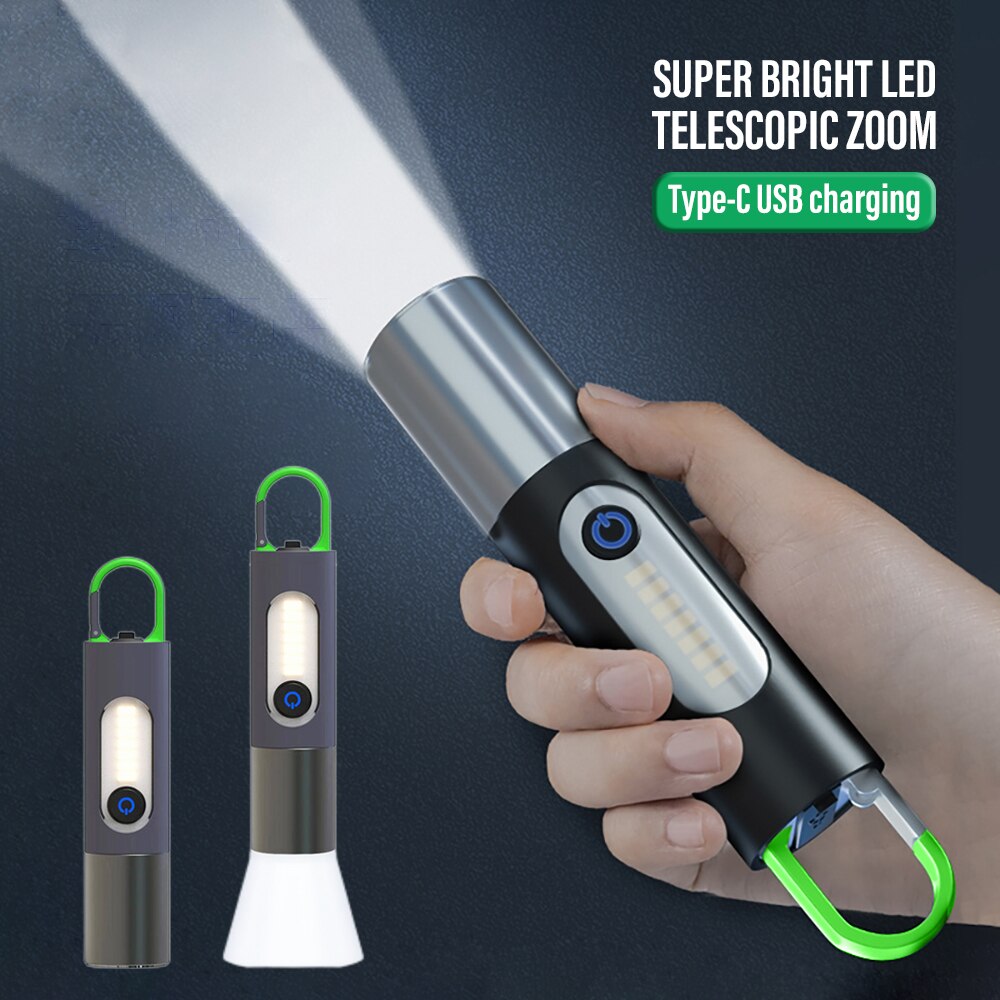 Super Bright LED Flashlight XHP50 Work Light Rechargeable Tent Lanter ...