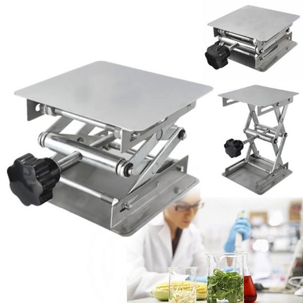 100 x 100 x 150mm Manual Control Laboratory Lifting Platform Silver