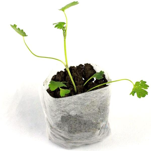 100pcs Non-woven Fabric Degradable Plant Seedling Bags 32 x 35cm
