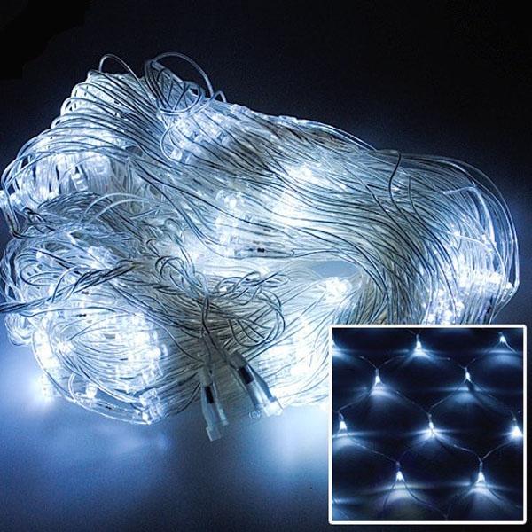 1.5 x 1.5M 100-LED Xmas Fairy Fishing Net Style Romantic Decorative Light EU Plug White