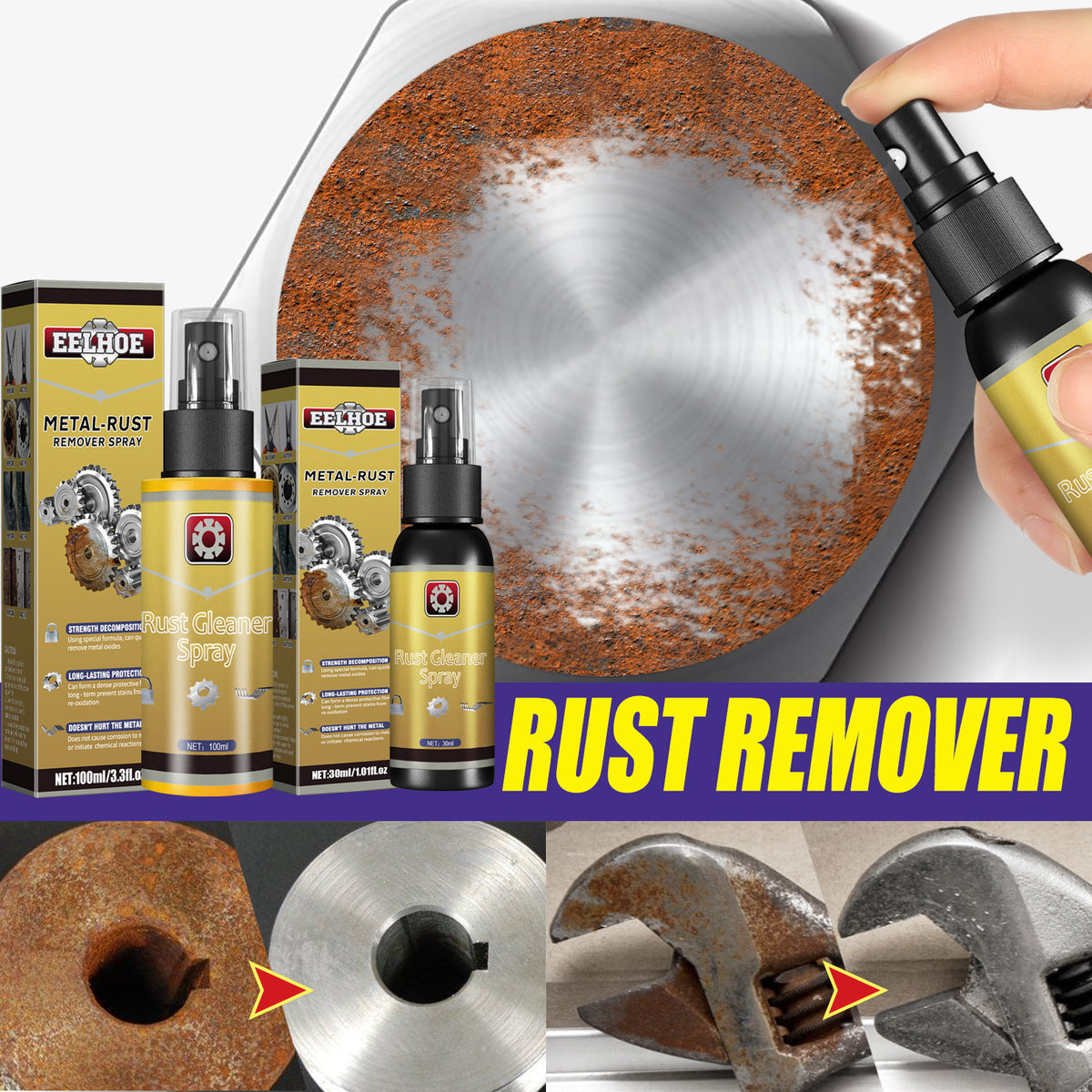 Rust Remo Multi-purpose Rust Cleaner Spray Mechanical Window lubricant Rust Remo ...