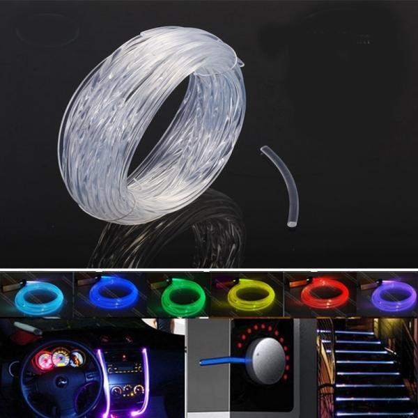 1M PMMA Side Glow Fiber Optic Cable Car Light 3.5MM
