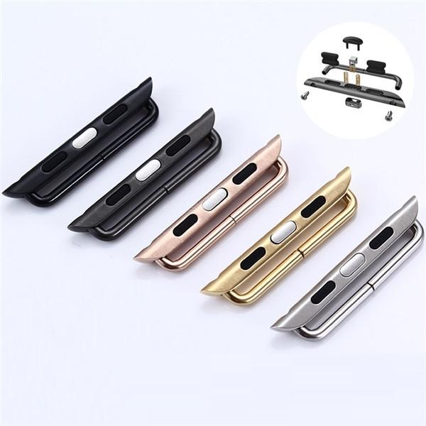 2pcs Stainless Steel Quick Release Watch Band Adapter Connector Strap 43mm Silver