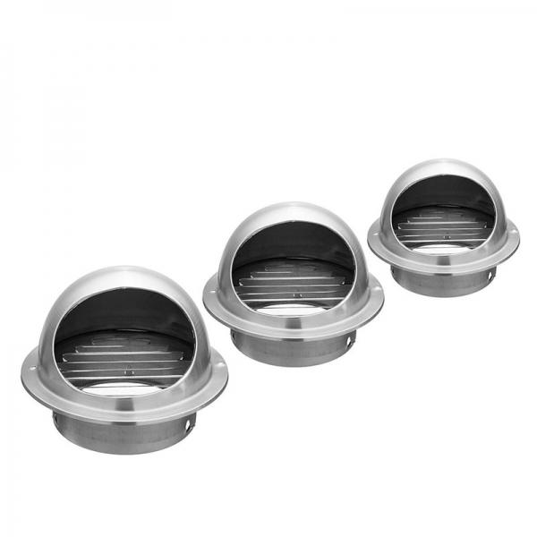 304 Stainless Steel Round Bull Nosed External Extractor Wall Vent Outl ...
