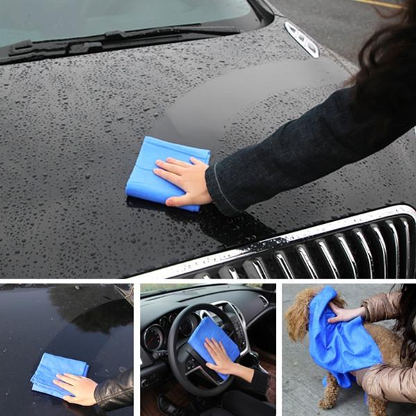 44 x 32 x 0.2cm Super Absorption Multifunctional Microfiber Car Care Towel Pet Cleaning Washing Towel Random Color M