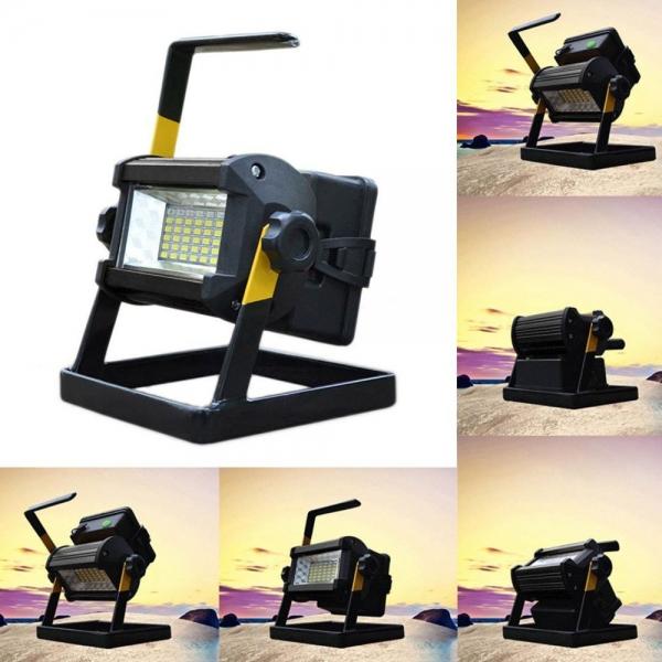 50W 36 LED Rechargeable Floodlight Work Spot Light - Blue & Red Light
