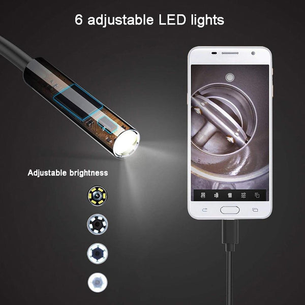 Computer Endoscope 3 in 1 5.5mm Endoscope Camera Hard/Soft Cable Waterproof PC Android Ph ...