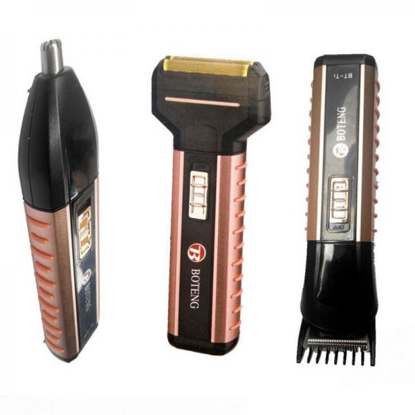 BOTENG T1 3-in-1 Electric Shaver Razor + Nose Trimmer + Hair Temple Cu ...