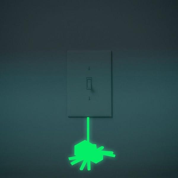 DIY Luminous Switch Sticker Home Decor - #01 Spider Pattern