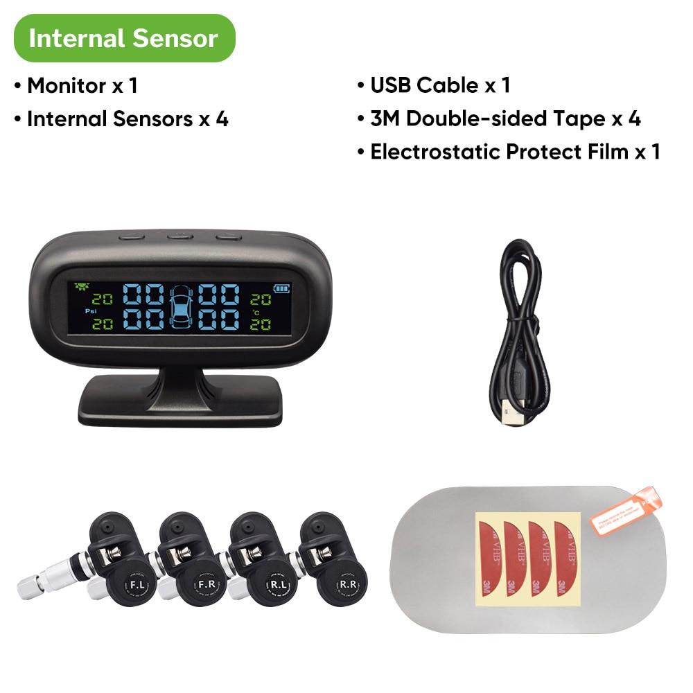 Deelife TPMS Solar Tire Pressure Sensor Monitoring System Tyre Extern ...