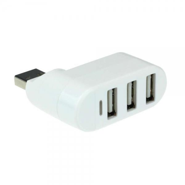 Mini 3 Port USB 2.0 Rotate HUB Adapter Splitter for PC Desktop Laptop ...