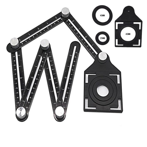 Folded Ruler Tool Multi Angle Measuring Folding Ruler Alloy Angle Finder Template Tool ...