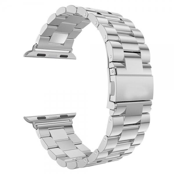 Stainless Steel Wrist Watch Band Bracelet for Apple iWatch Sports 42mm Silver