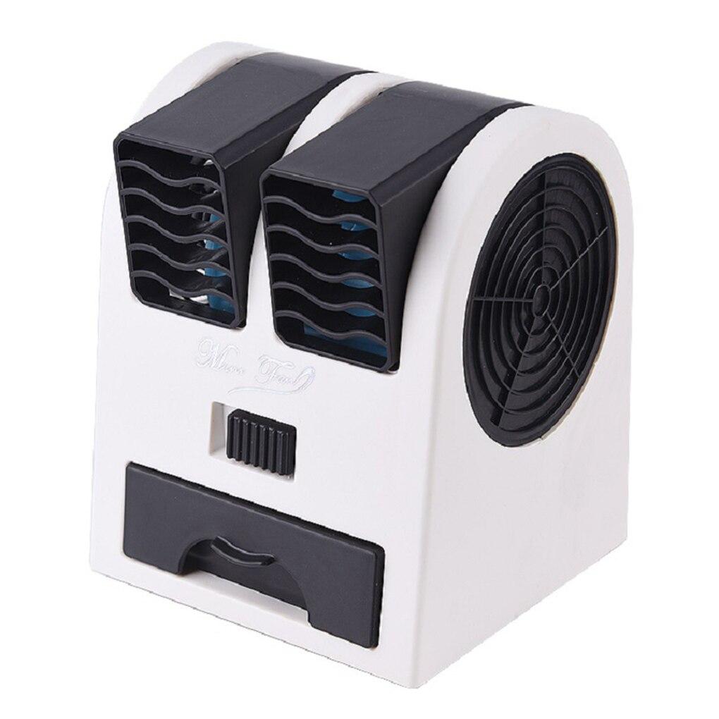 USB Mini Air Conditioner Portable Personal Cooling Fan Double Air Out ...