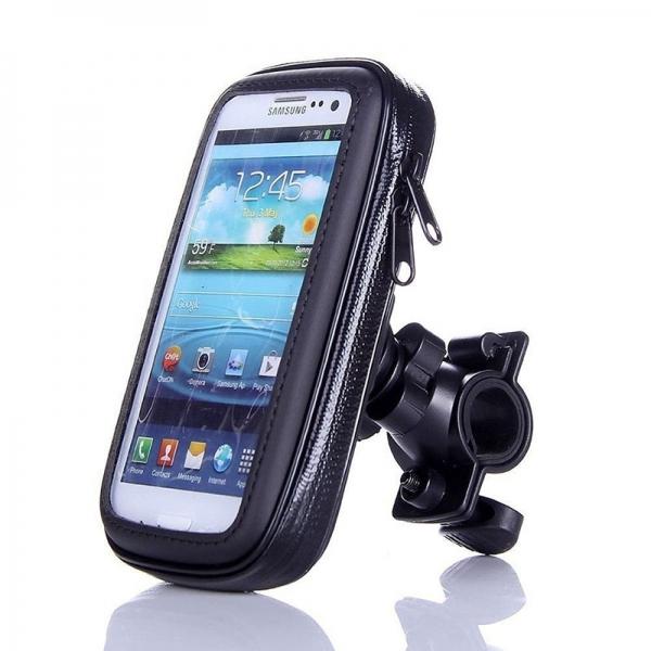 Waterproof Bicycle Bag Bike Mobile Phone Mount Holder Case - Black L