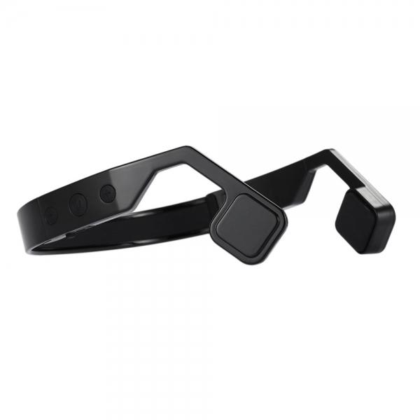 Waterproof Wireless Bone Conduction Sports Music Hands-free Headphone with Mic Black