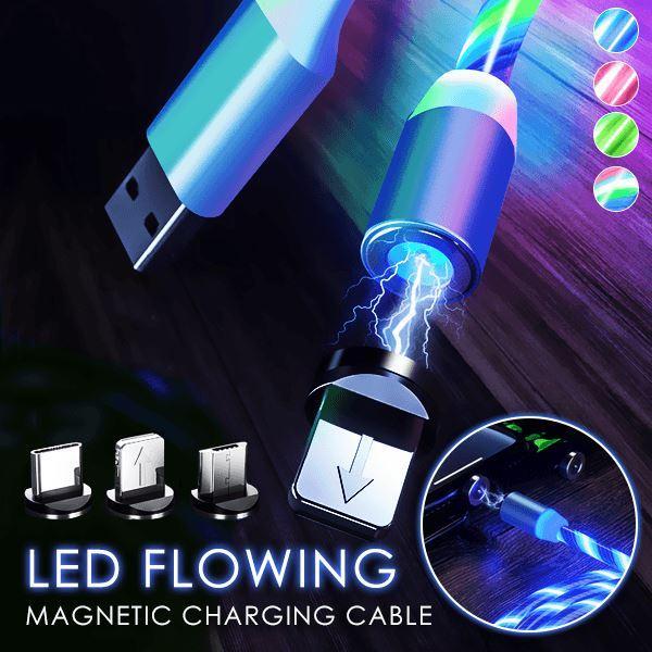 Magnetic LED Flowing Charging Cable Luminous magnetic data cable 3 in ...
